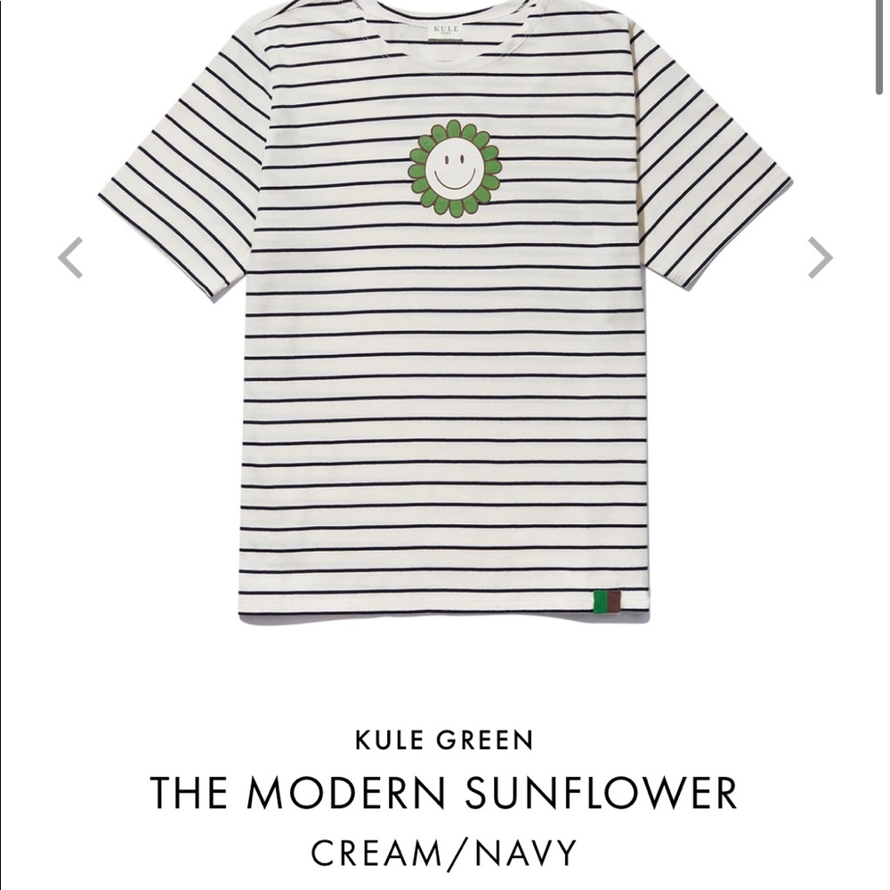 Kule sunflower striped tee small nwt